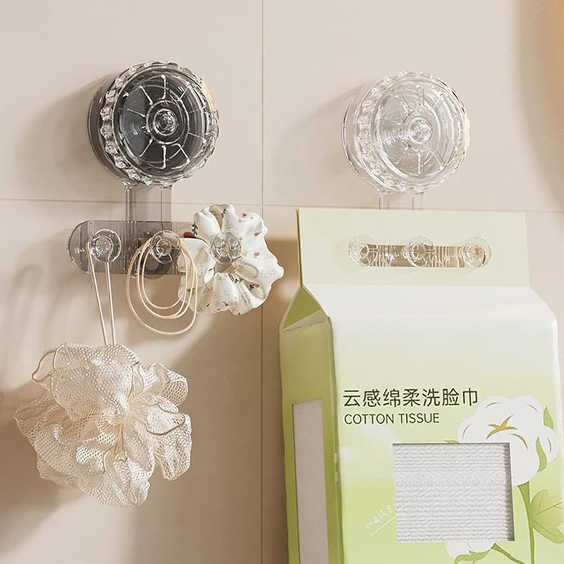 Transparent Suction Cup Hooks Waterproof Adhesive Hangers for Bathroom Towel Robe Coat Home Storage - Image 3